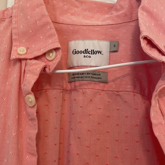 Goodfellow Button-Down Salmon Pink - Picture 1 of 5